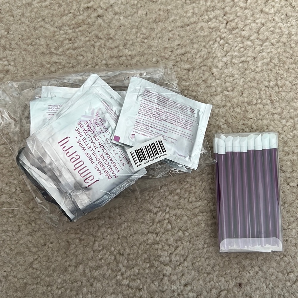 Jamberry nail prep pads x20 purple cuticle pusher